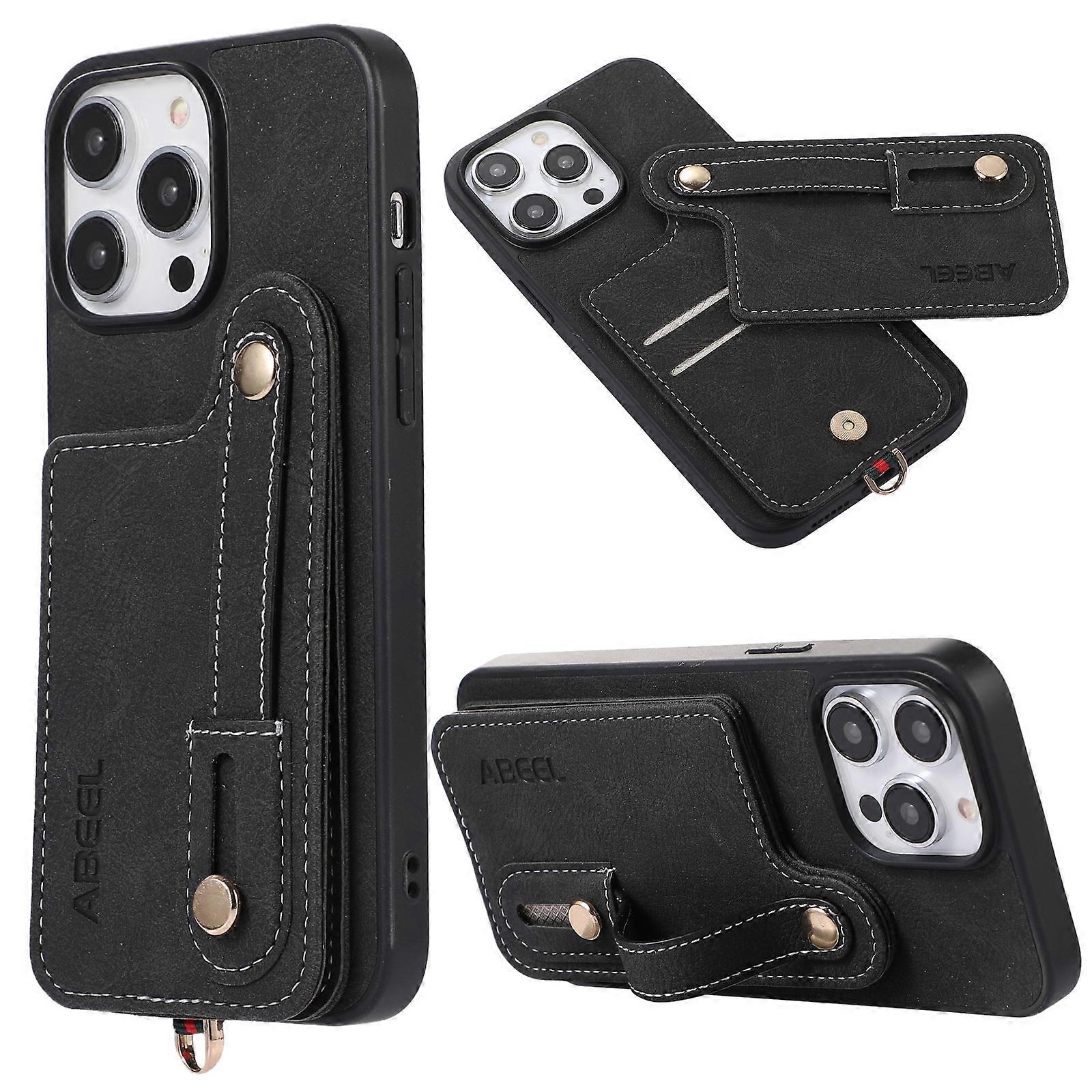 ABEEL Litchi Texture Card Bag PU Phone Case