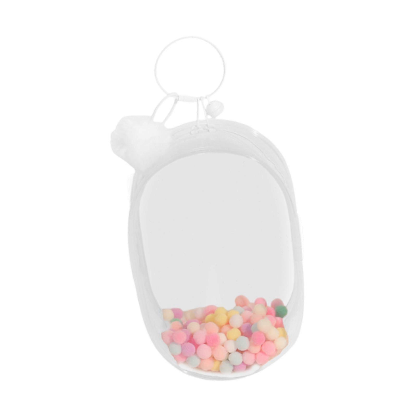 Clear Figure Display Bag Mini Doll Storage Bag Zipper Closure Portable 12x7