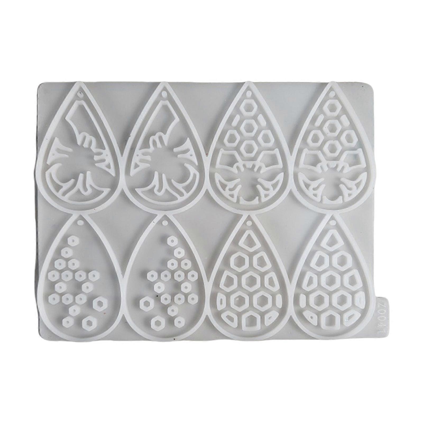 متعدد الأشكال قرط قلادة قوالب سيليكون قوالب صياغة الراتنج قوالب الايبوكسي قوالب سيليكون الملمس لعشاق المجوهرات