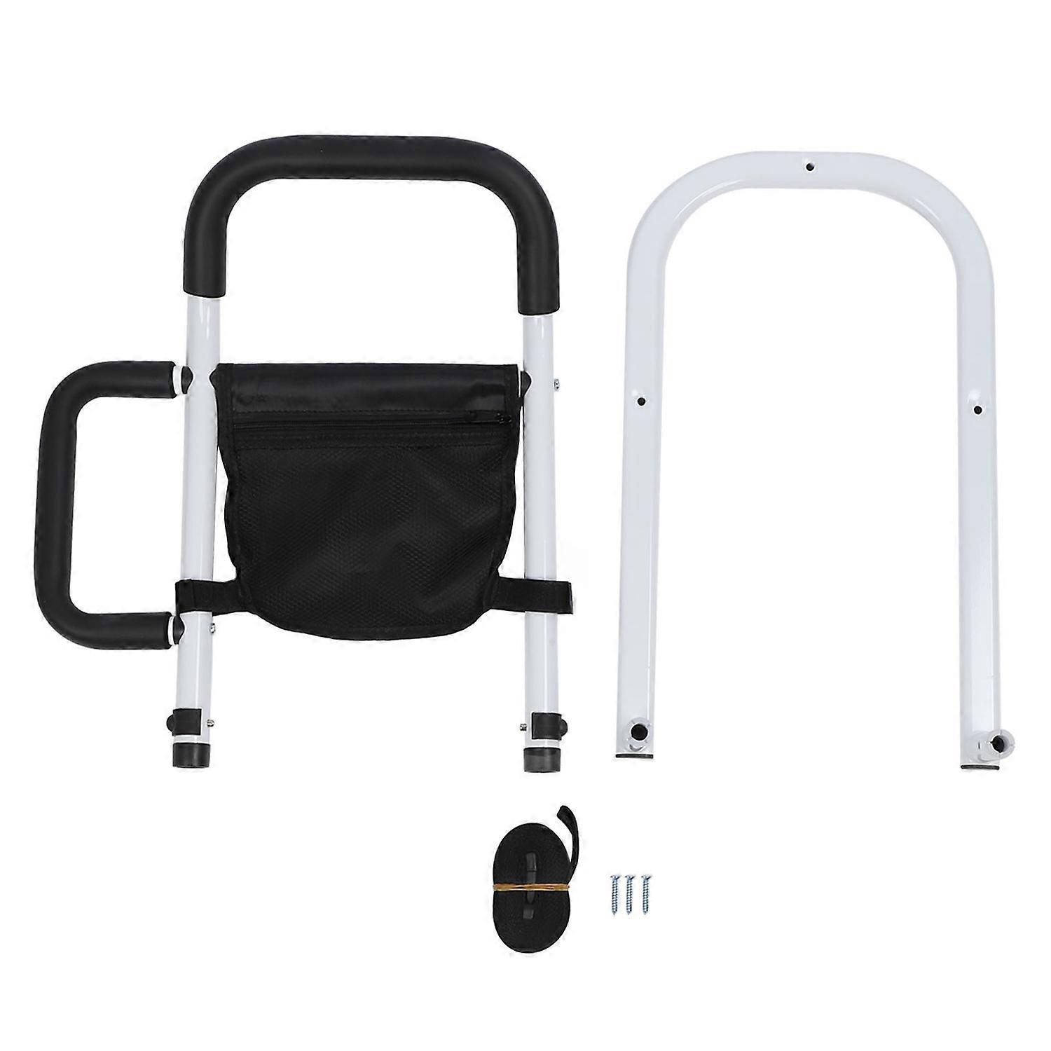 Bed Rails for Elderly Adults Safety Fall Prevention Guard Bed Assist Rail with Double Grab Bars and