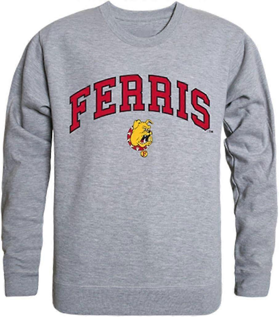 FSU Ferris State University Campus Crewneck Pullover Sweatshirt Heather Grey
