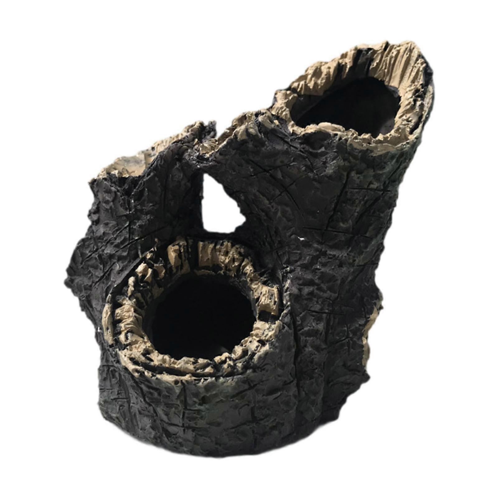 Fish Tank Hideout, Realistic Hollow Wood Log Design Hollow Tree Trunk Aquarium