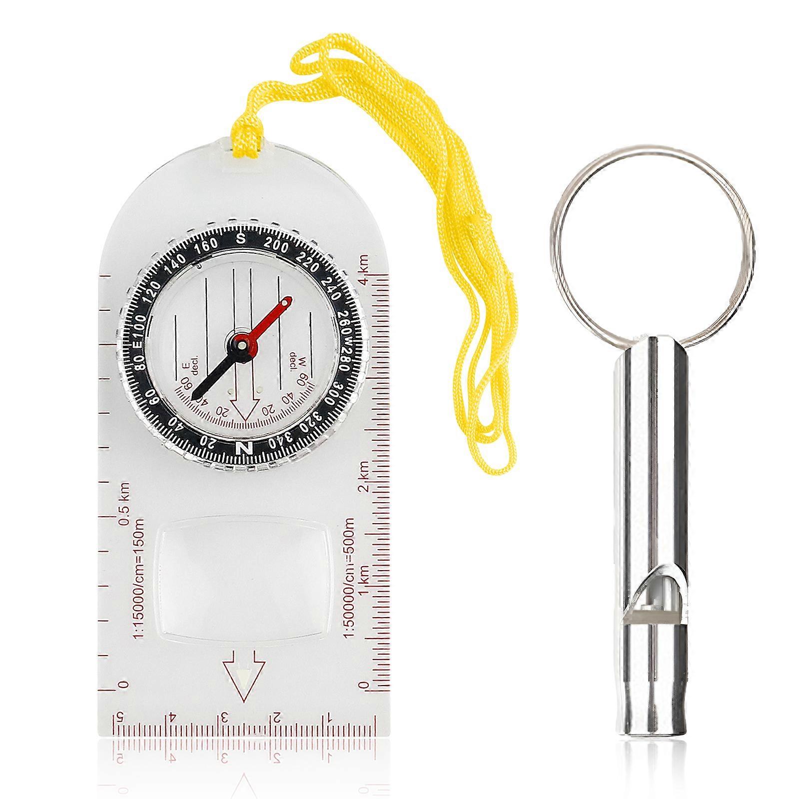 Multifunctional Compass, Luminous Markings, Waterproof Orienteering Compass