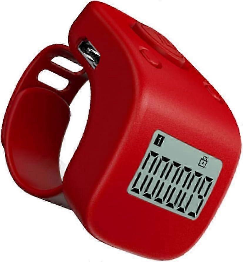 chanting counter digital counter digital finger hand counter handheld digital click counter buddha beads rechargeable finger handheld counter red ring