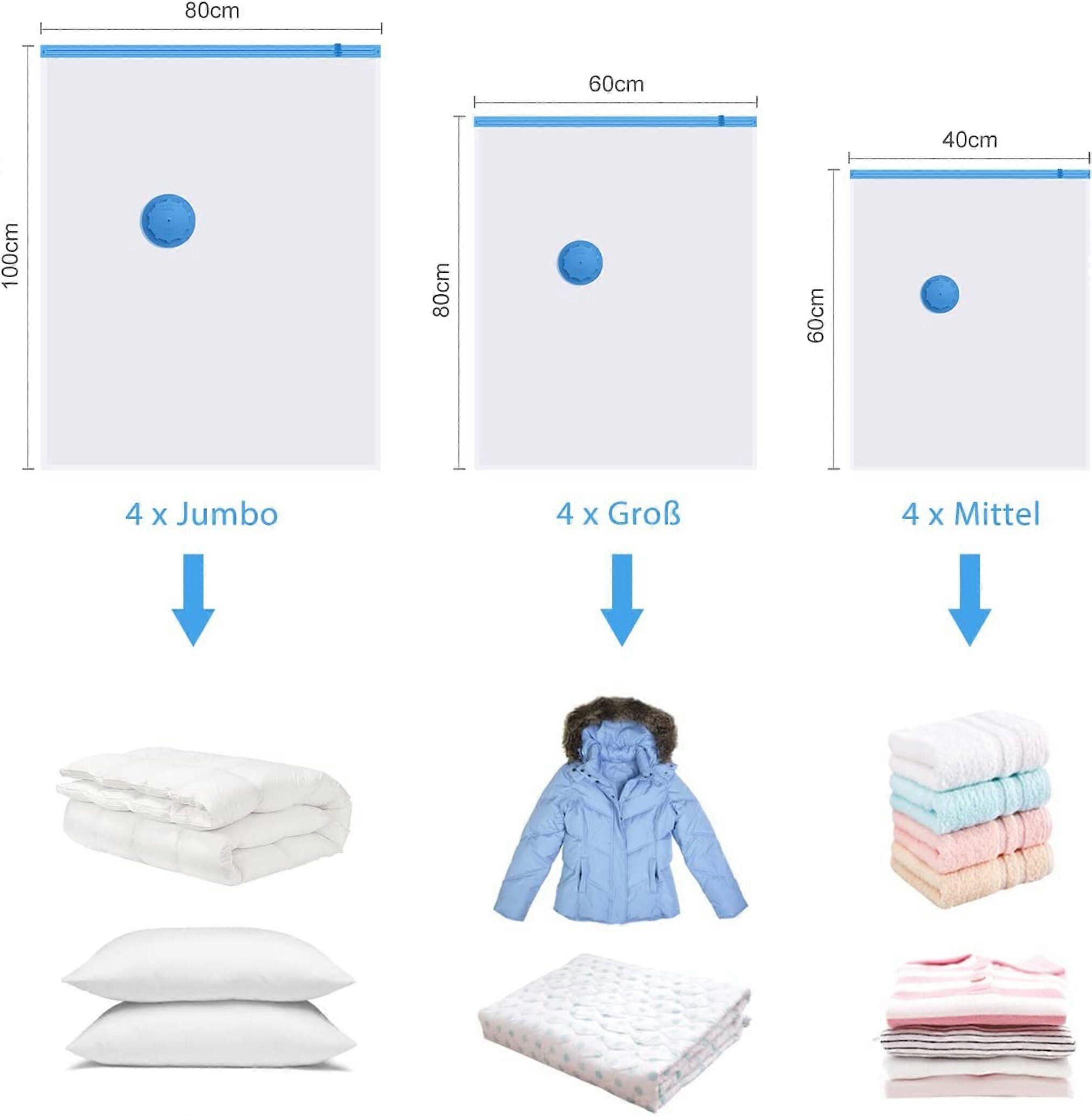 6pcs vacuum compression bag storage -2 * (40 * 60CM+60 * 80CM+80 * 100CM)