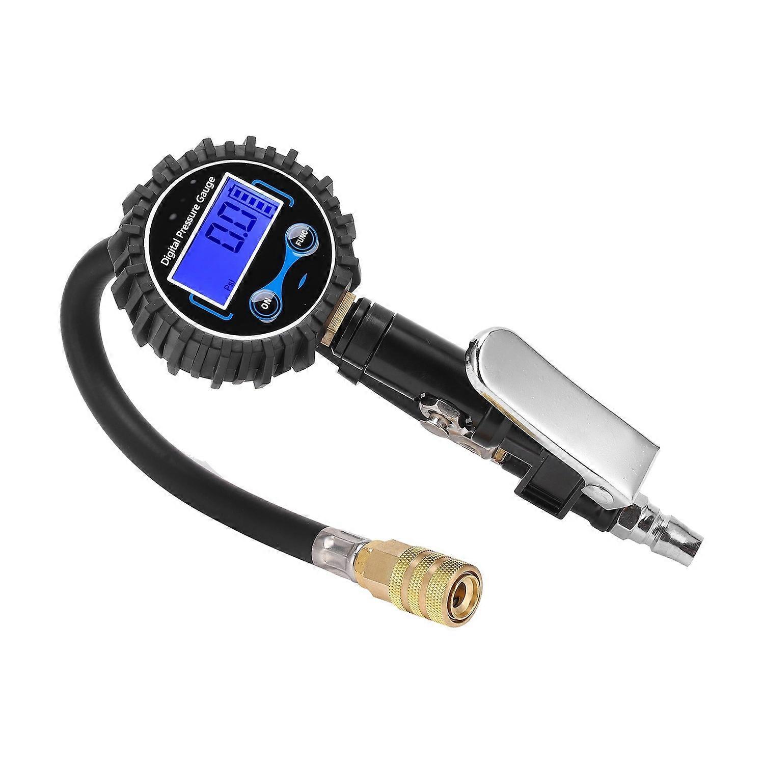 Tire Air Pressure Gauge LCD Digital Display Monitoring Inflator for Cars Motorcycles Small Medium Tr