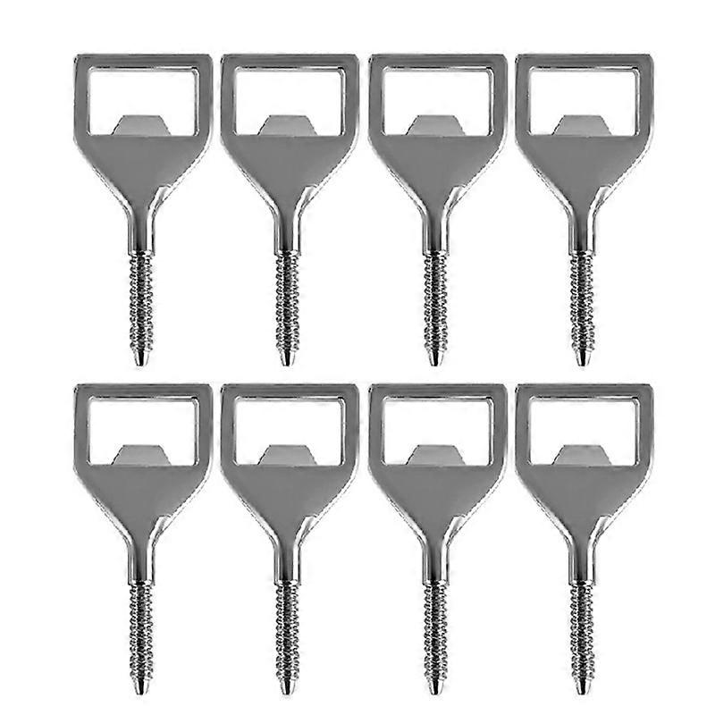 Bottles Opener Kits 8 Pack Blank Stainless Steel Opener Insert DIY
