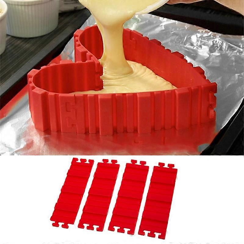 Silicone Cake Mold Baking Tools DIY Multi-shape Cake Mold Kitchen Accessories,4 PCS DIY Cake Mold