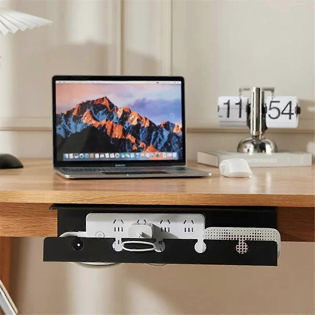 Cable holder under the table, manage power board wires, White