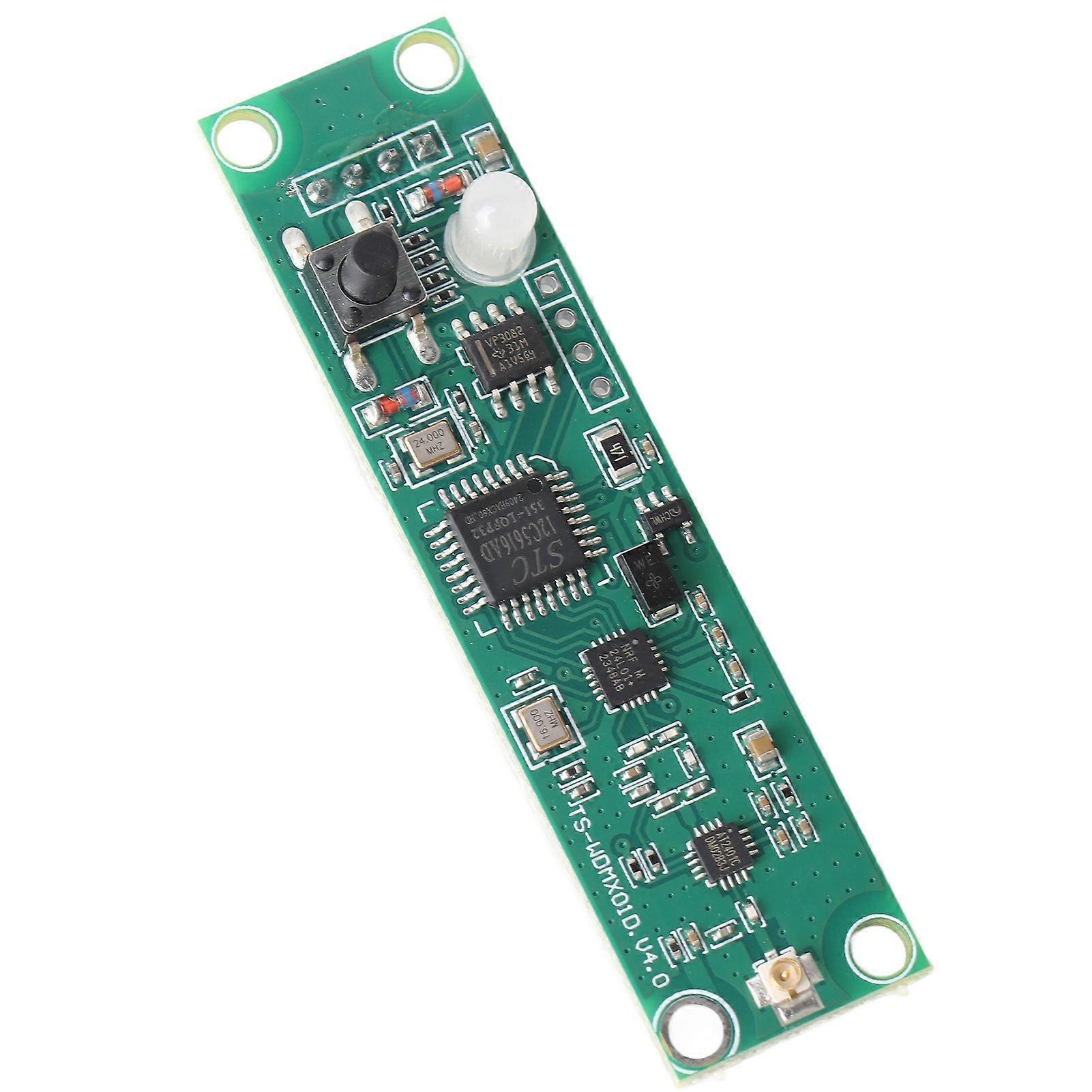 Drahtloses DMX512-Transceiver-PCB-Modul, 126 Kanäle, Bühnenlicht-Transceiver-Modulplatine mit Antenne