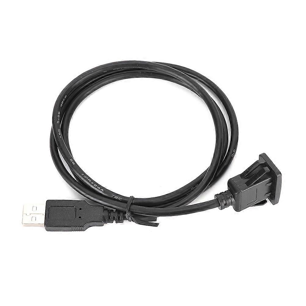 USB 2.0 Dashboard Adapter Cable Single Port Audio Extension Wire for Car Motorcycle