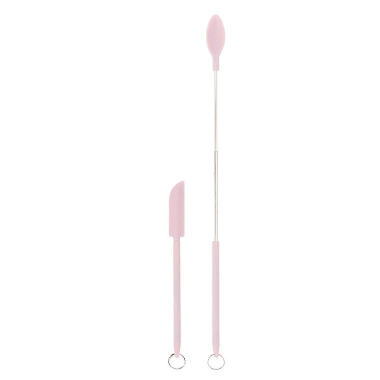 Flexible Silicone Jar Spatula Set Retractable Kitchen Stirring Rod for Home Kitchen