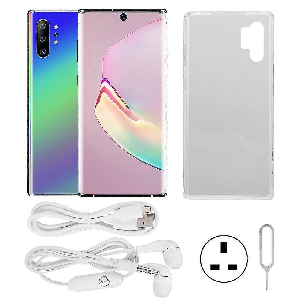 NOTE10 + 6,5 polegadas grande HD tela 13MP + 23MP 6 + 64G Metal Smartphone Gradiente Roxo 100-240V