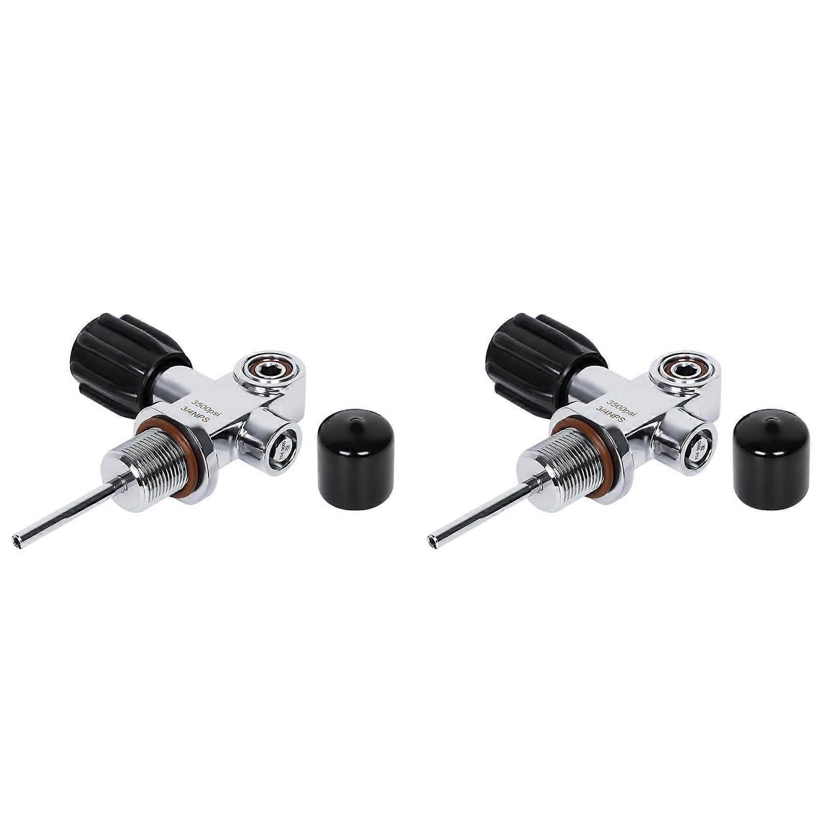 5000 PSI High Pressure Diving Bottle Valve Cylinder Reducing Valve 3/4-14NPS Compatible with Yoke/DIN Red Color