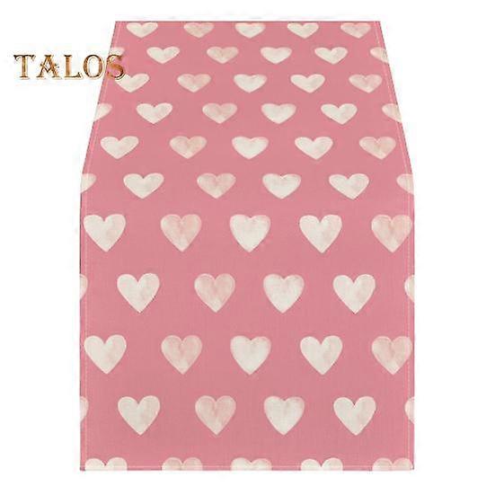 Party Table Runner Heartn Print Thickened Heat-Resistant 3 Sizes Easy Care Non-Slip Valentines Day Hotel Restaurant Weddings Banquets Table