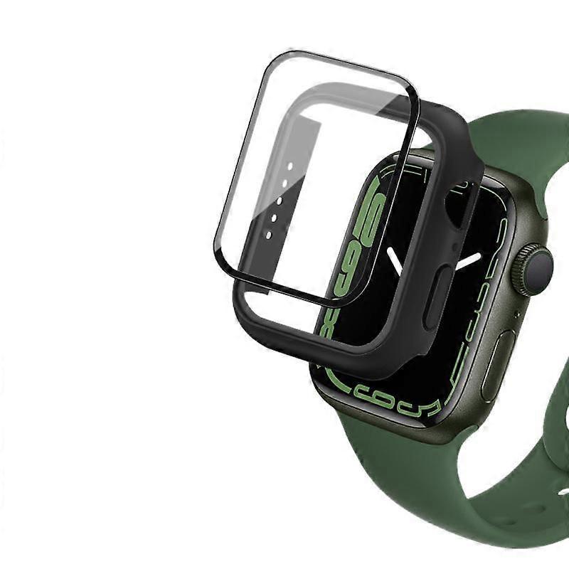 Watch Case Compatible for Apple Watch Series7 41mm for Women Men with Tempered Glass Screen Protector