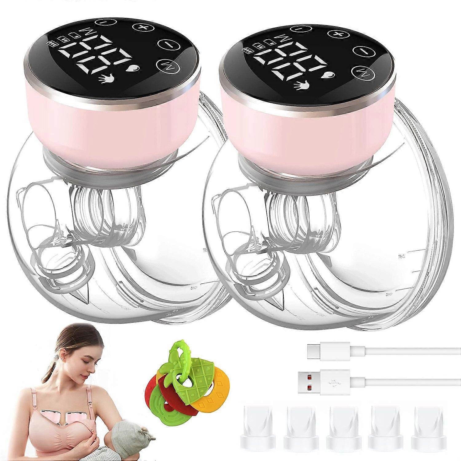 Breast Pump Hands-Free Electric Double Breast Pump 2pcs for Comfortable Efficient Use