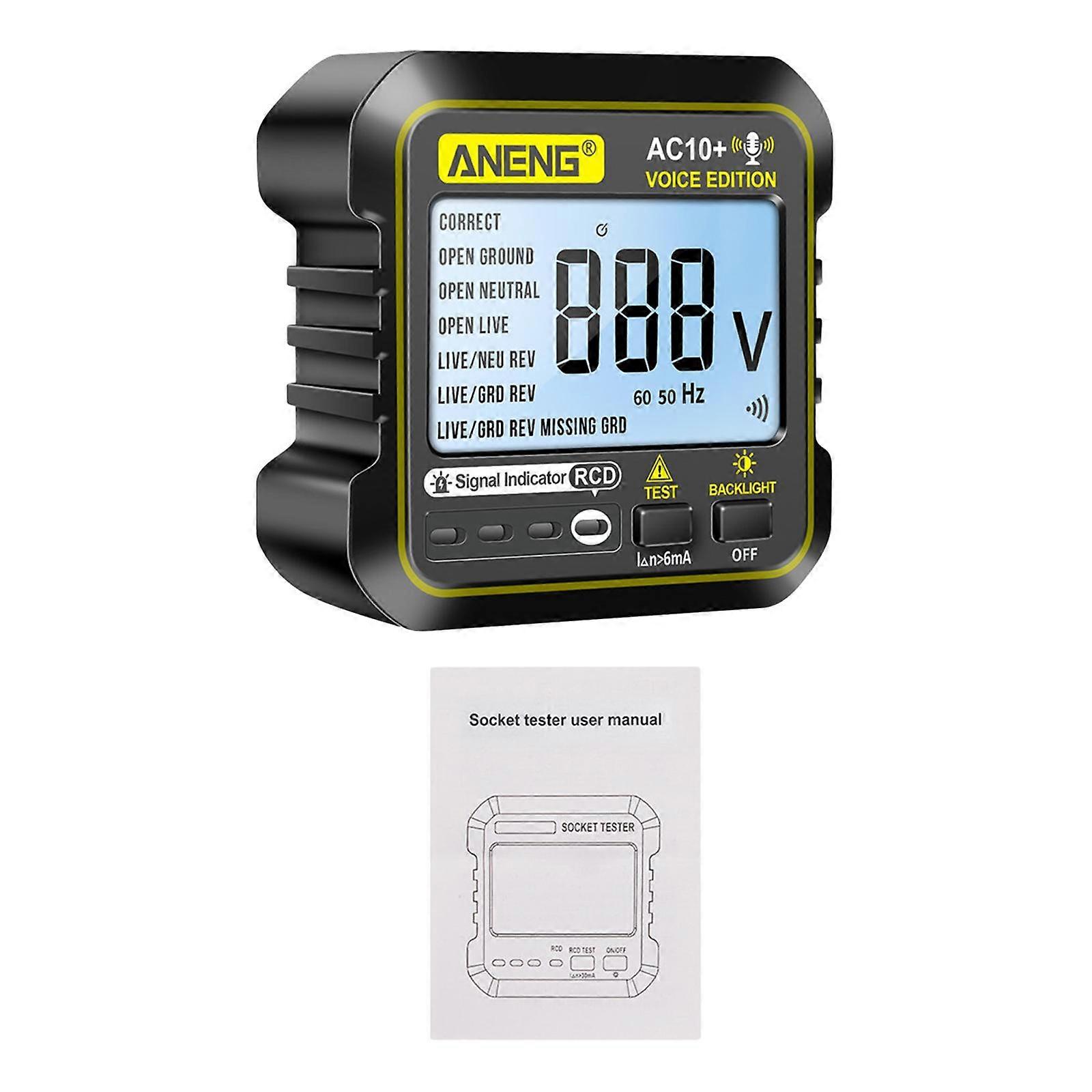 Outlet Tester Automatic Wiring Phase Check Plug Breaker Finder Checker Smart