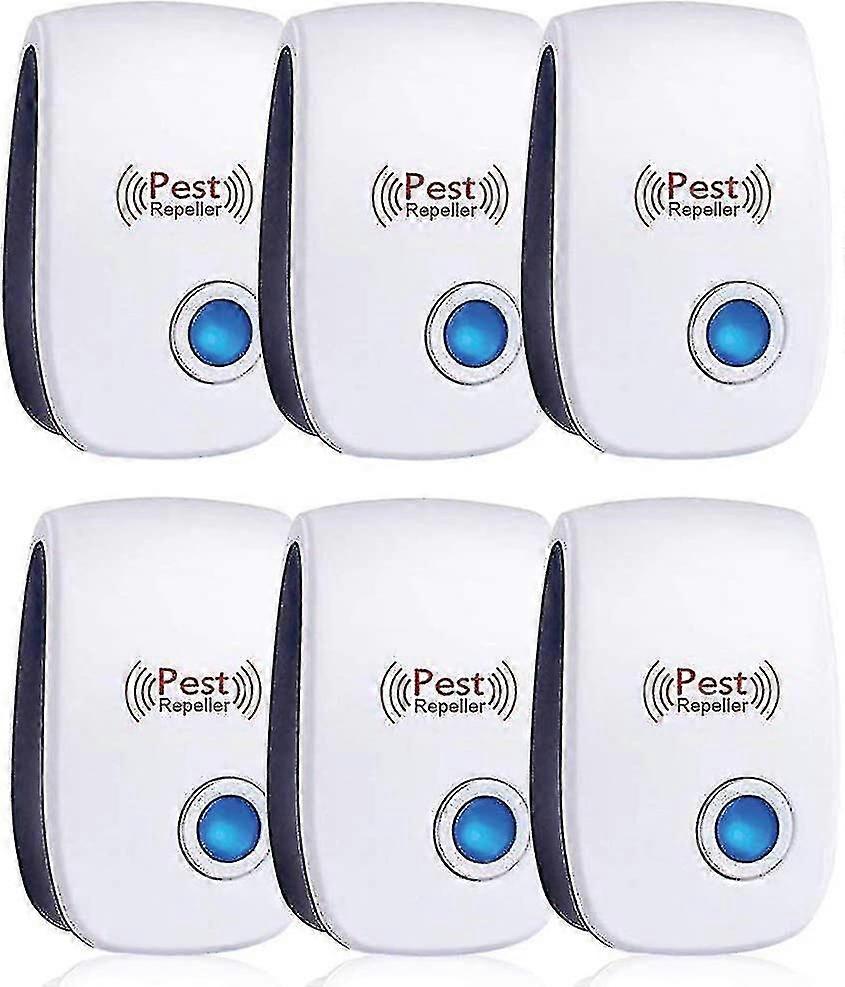 Ultrasonic Insect Repellent, Ultrasonic Mouse 6 Pack, Ultrasonic Mouse And Rat, Effective Against Mice, Rats, Flies, Mosquitoes, Pests, Spiders, Coc