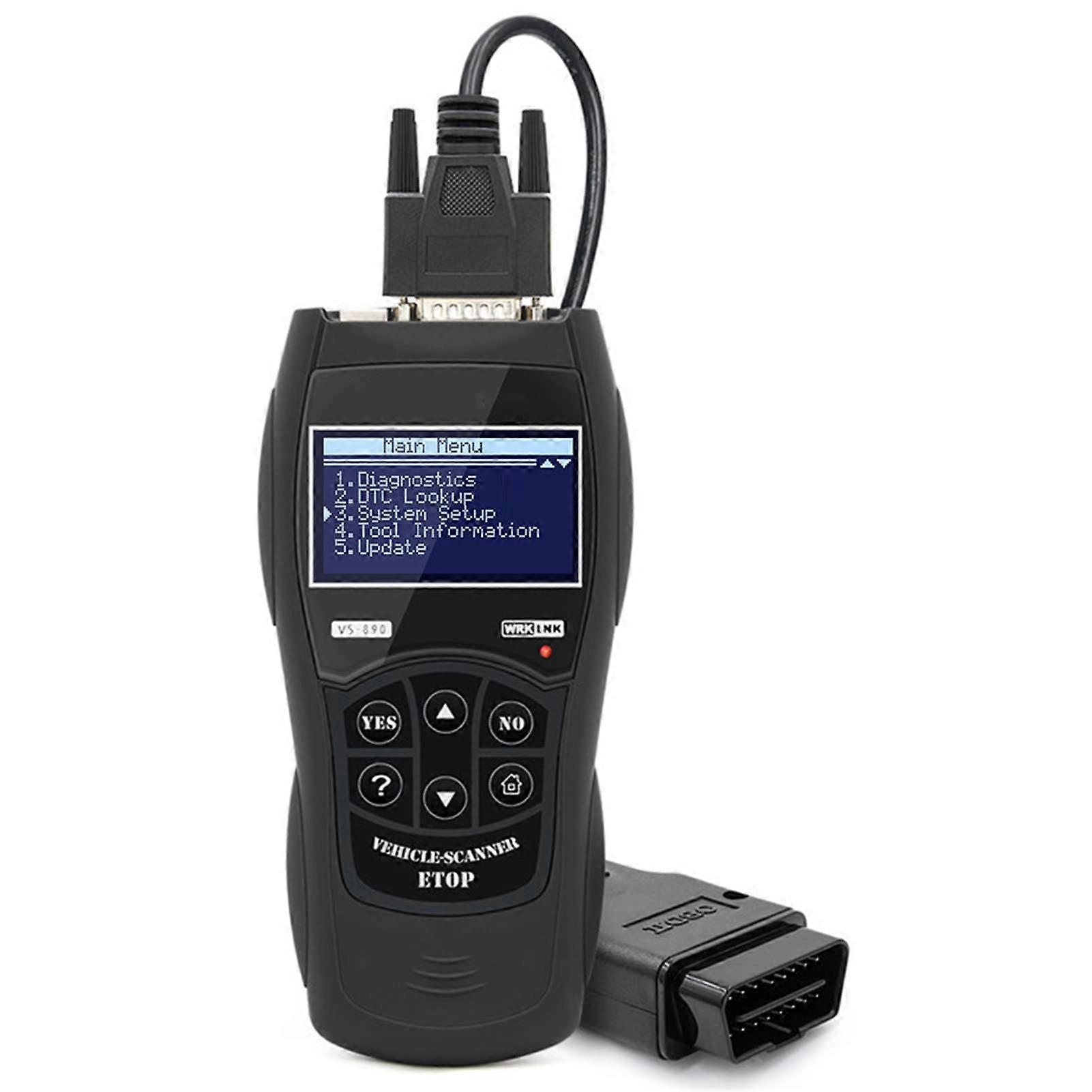 Universal OBDII Flt Reader Code Scanner for Vehicles, Multi-Language Diagnostic Tool, Compatible with All Models