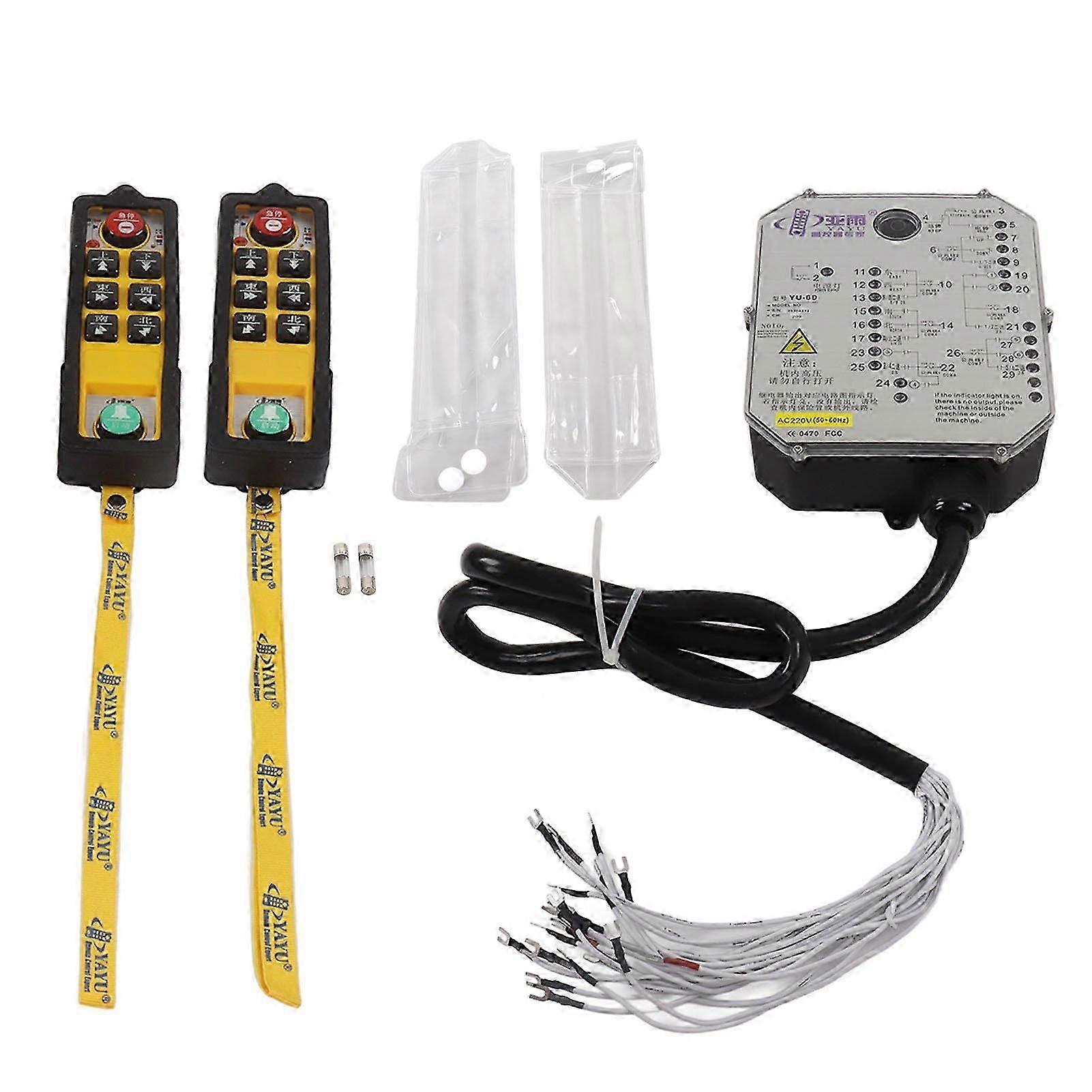 Double Handle Crane Industrial Remote Control Fall Proof Water Proof Anti Acid Wireless Crane Remote Control Ac220v