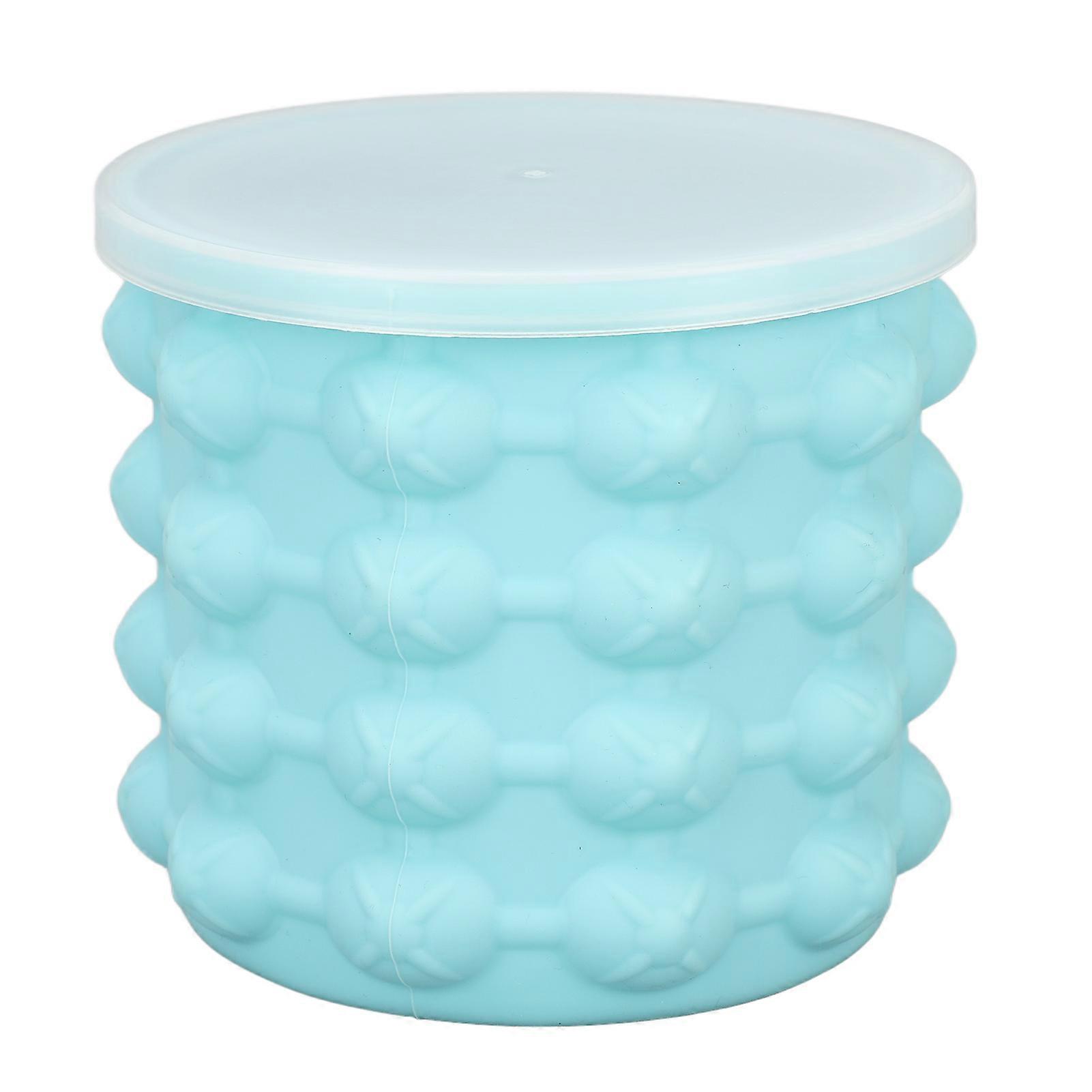 Silicone Ice Round Multi Functional Portable Silicone Ice Making Bucket Mould with Lid for Outdoor