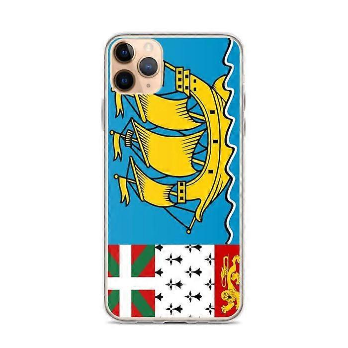 Phone Case – Saint Pierre and Miquelon Flag – Compatible with iPhone 11 Pro Max – Soft Case – Durable and Shockproof – Pixelforma