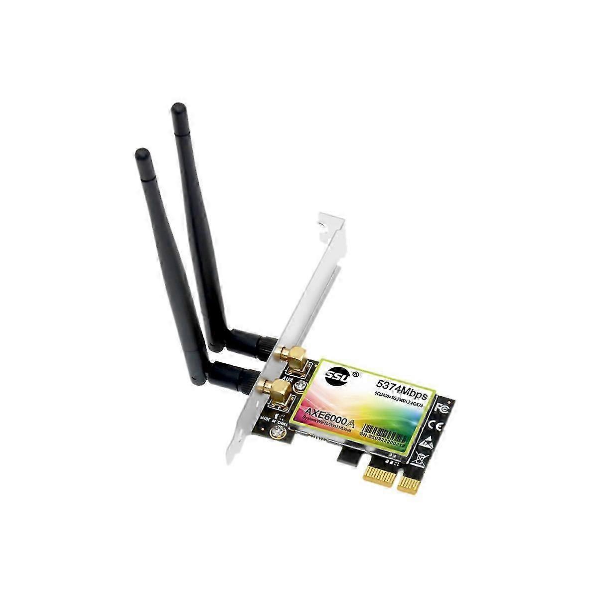 5374Mbps WiFi6E PCIe Adaptor Dual-Band 2.4G/5GHz WiFi Card PCI- Wireless Card Adapter for PC Compu