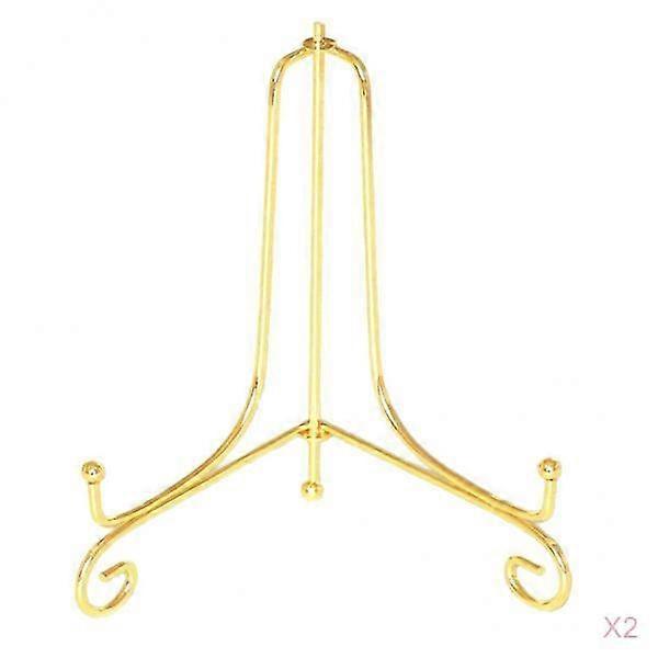 2Pcs Display Easel Showroom Gold Iron Display Presentation Easel Rack 5\'\' for