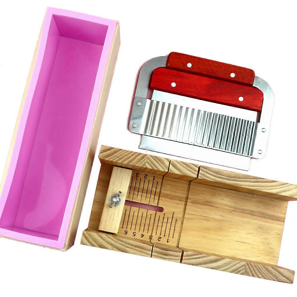 Practical for Sharp Soap Cutter Wooden Box Kit Soap Cutting Tools Stainless Steel Slicer Knife for Creative Candles Loaf