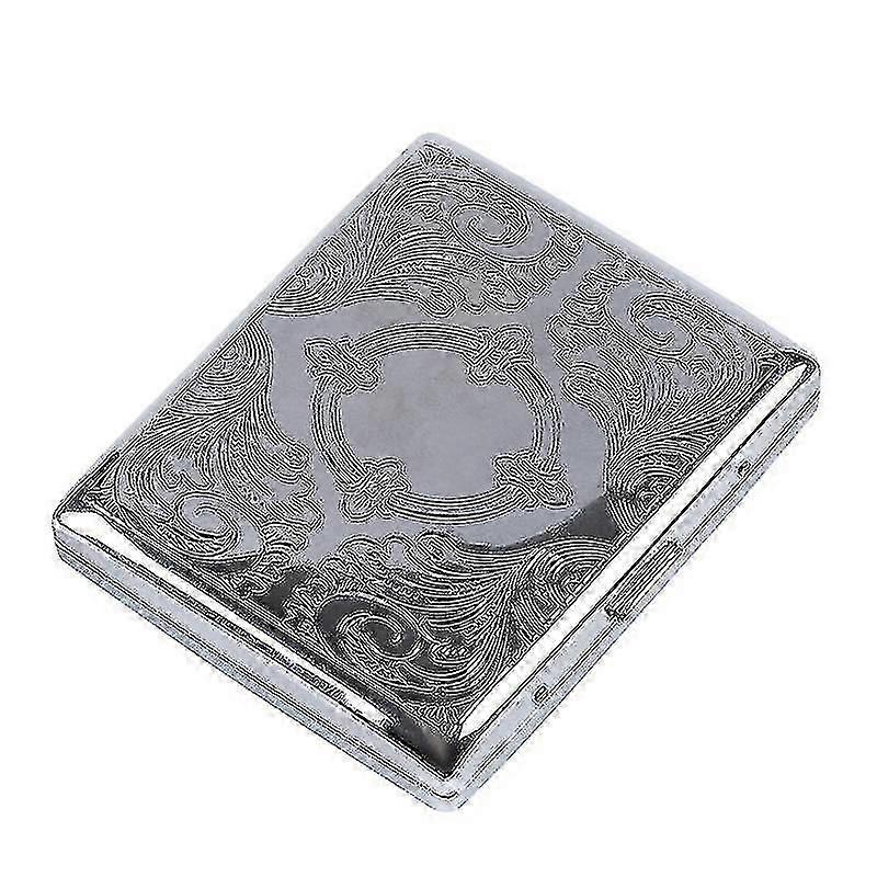 Retro Metal Sigara Kutusu Çift Taraflı Yaylı Klips 20 Sigara İçin Açık Cep Tutucu