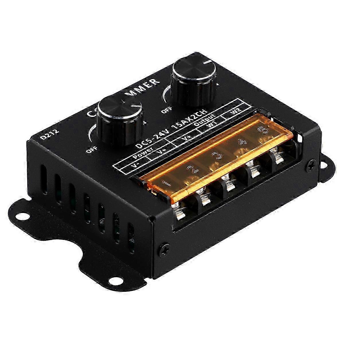 LED Controller DC 5-24V 15A Dimmerable CCT Dual Color Temperature LED Strip Controller LED Light Box SignboardAs Shown SZRH