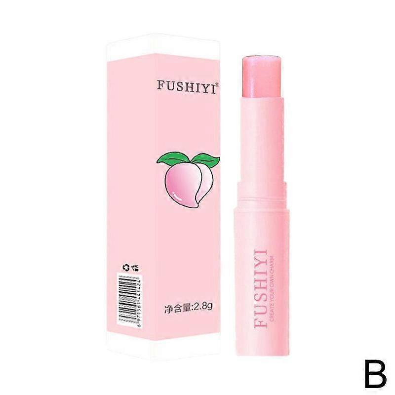 2.8g peach temperature change 520 (B) $ peach lip balm female moisturizing color-changing lip mask anti-drying lip care