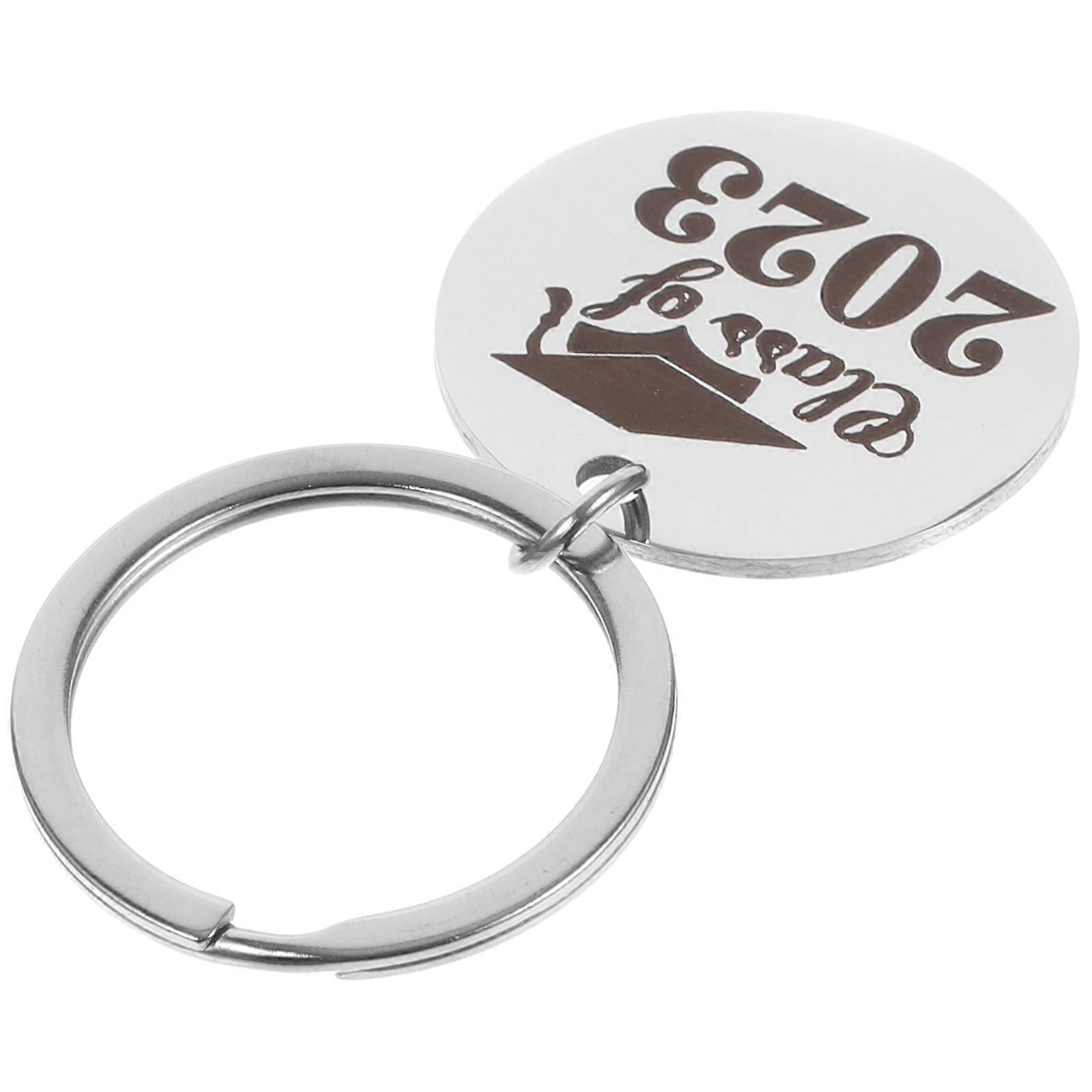 Class Of 2023 Graduation Keychain Practical Gift For Students Daily Use Silver 1Pack