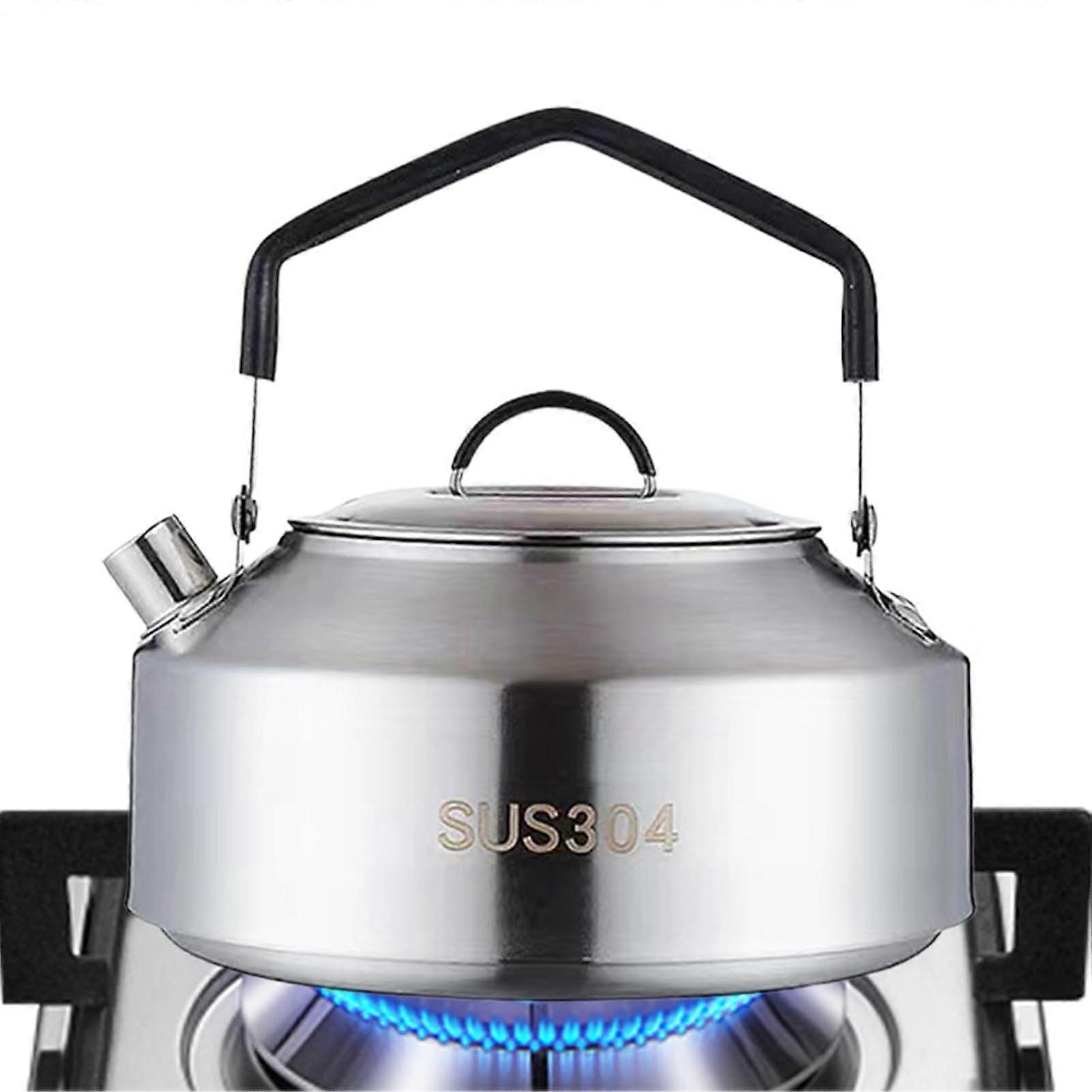 Camping Tea Kettle Stainless Steel, Pressure Cooker for Outdoor 1000 Ml