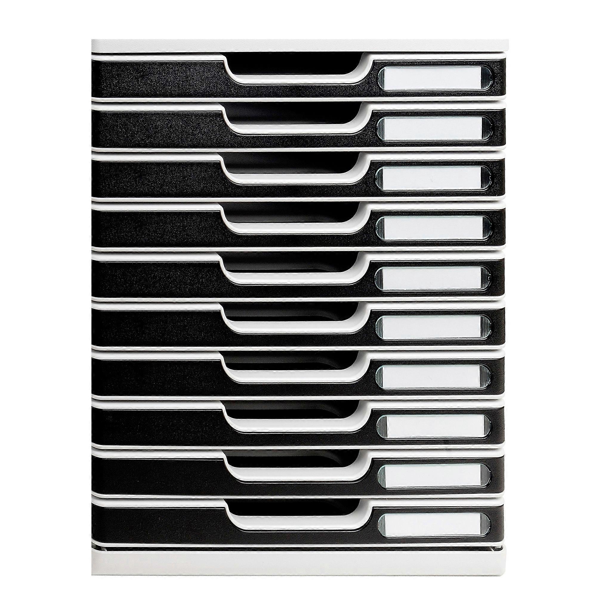 Exacompta 302014D MULTIDRAWER SYSTEM /10 x 26 mm light gre - Black