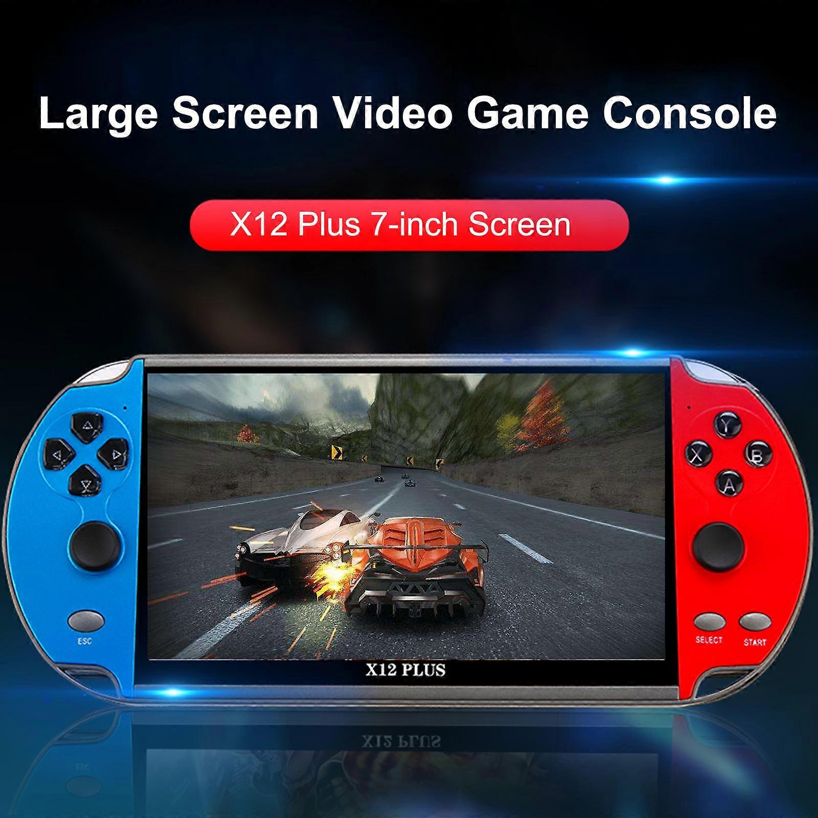 X12 Plus 7 inch Video Game Console Built in 1000 Games 16GB Handheld Double Joystick Game Controller Spupport AV Output TF Card Music E-book