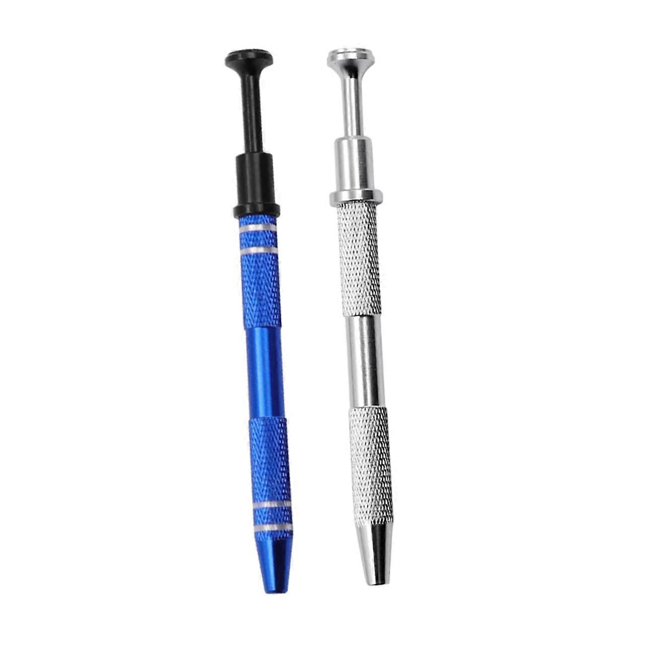 2 pieces screw pickup chip tool tweezers chip extractor pickup metal gripper gripper for small parts electronic component grabber aluminum alloy