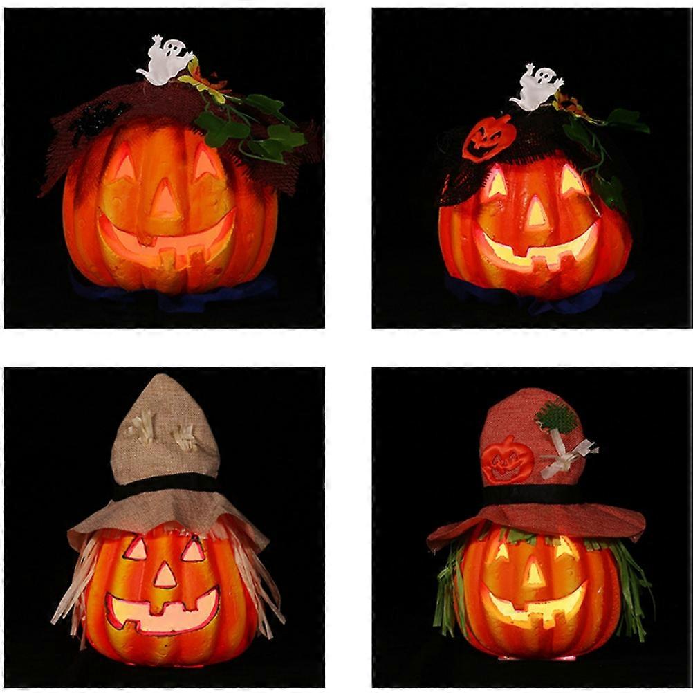 Battery Powered Hanging Decor Pumpkin Lantern Lighting Effect for Halloween Carnival 1Set