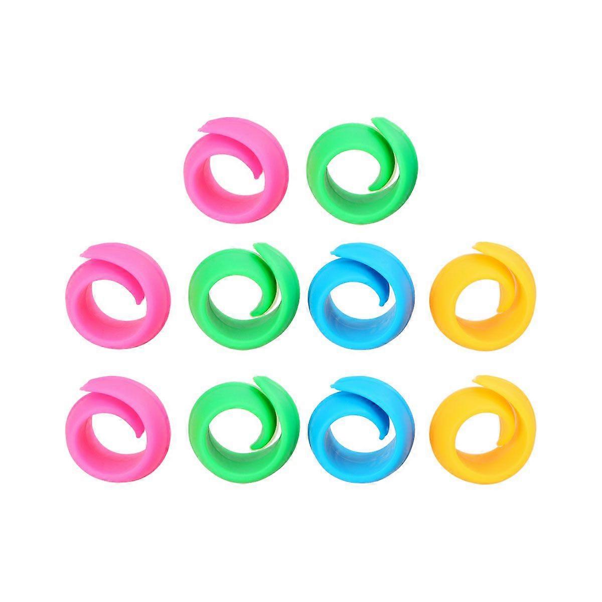 10pcs Anti-wire Head Drop Bobbin Fixed Clip Silicone Thread Spool Huggers Thread Saver Sewing Clip Bobbin Holder Organizer (Random Color)