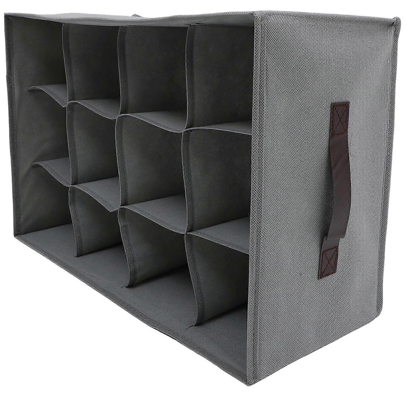 Clothes Storage Organizer Grey PP Board Storage Cases with Ample Capacity for Home Use