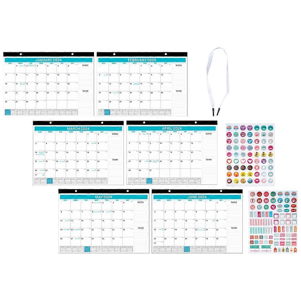 Family Calendar Paper Monthly Goals and To-Do List Writing Rectangular Simple Style 43x30.5cm 1 Set
