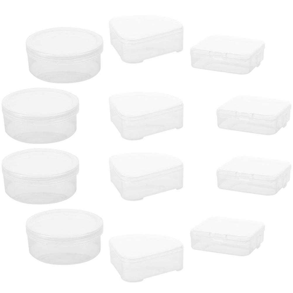 Triangle Puff Case Powder Puff Boxes Makeup Sponges Daily Use 6.5x6.5cm Storage 12Pcs