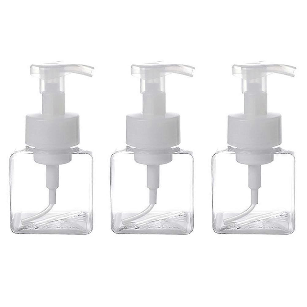 Foamer Bottle Refillable Pump Bottles For Bathroom Use 250ML Transparent Leak-Proof 3Pcs