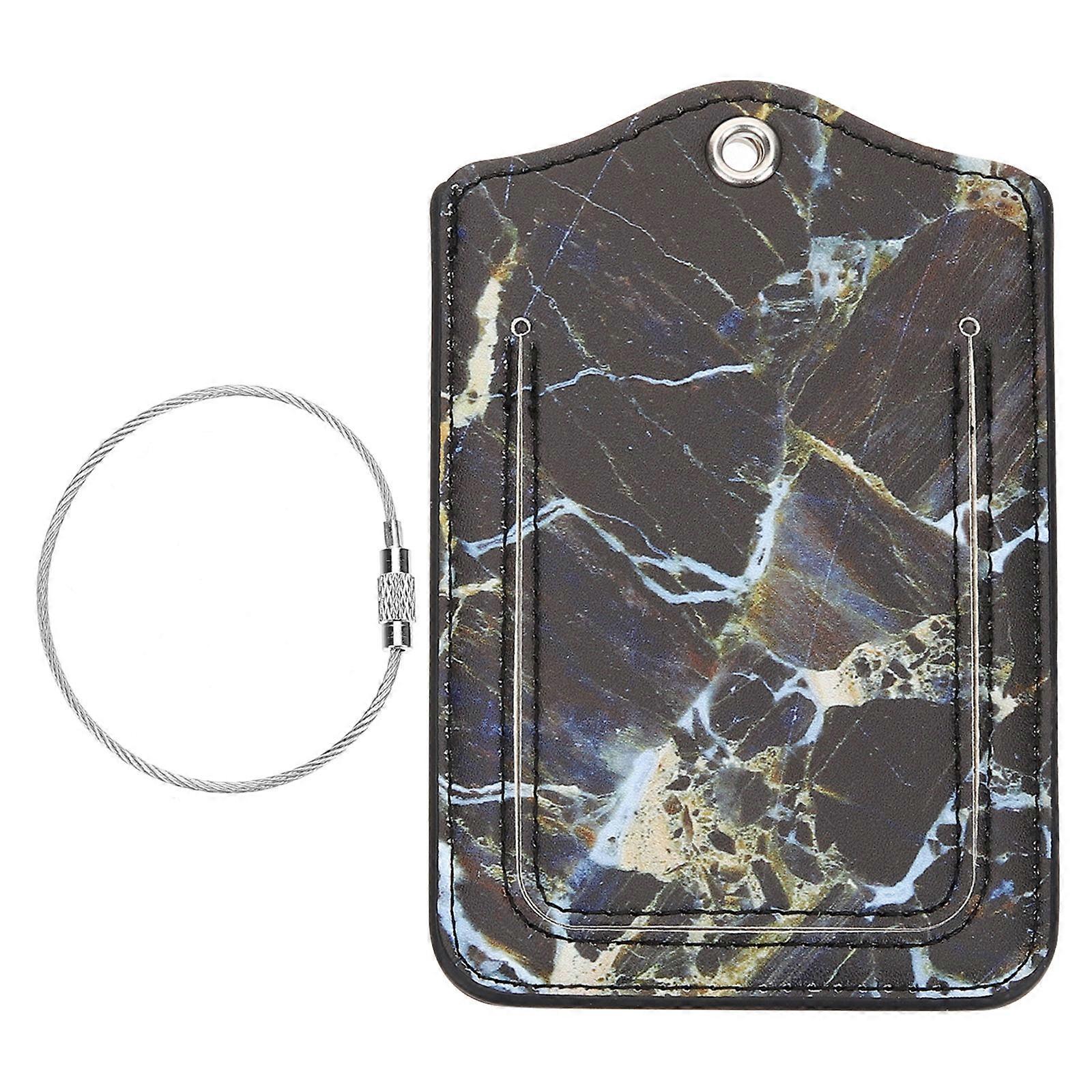 Durable PU Luggage Tag with Removable Ring for Suitcases, Cruise Ships, and Special Occasions