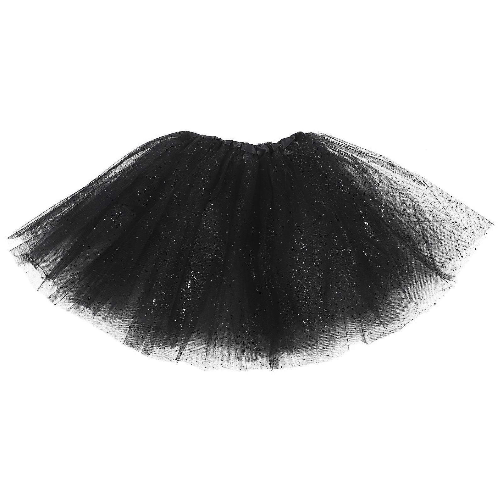 Sequins Tutu Skirt Adult Ballet Skirt Elegant Appearance Layered Fabric Party Skirt 1Pack