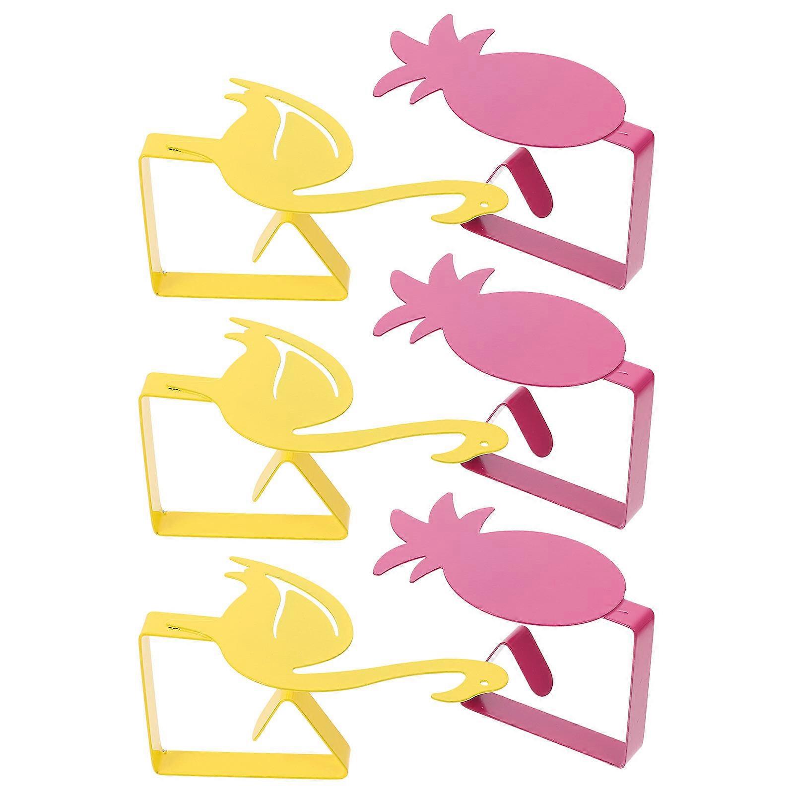 Yellow Tablecloth Clips with Iron Clamps for Home Use Prevent Easy to Install 12 Pieces