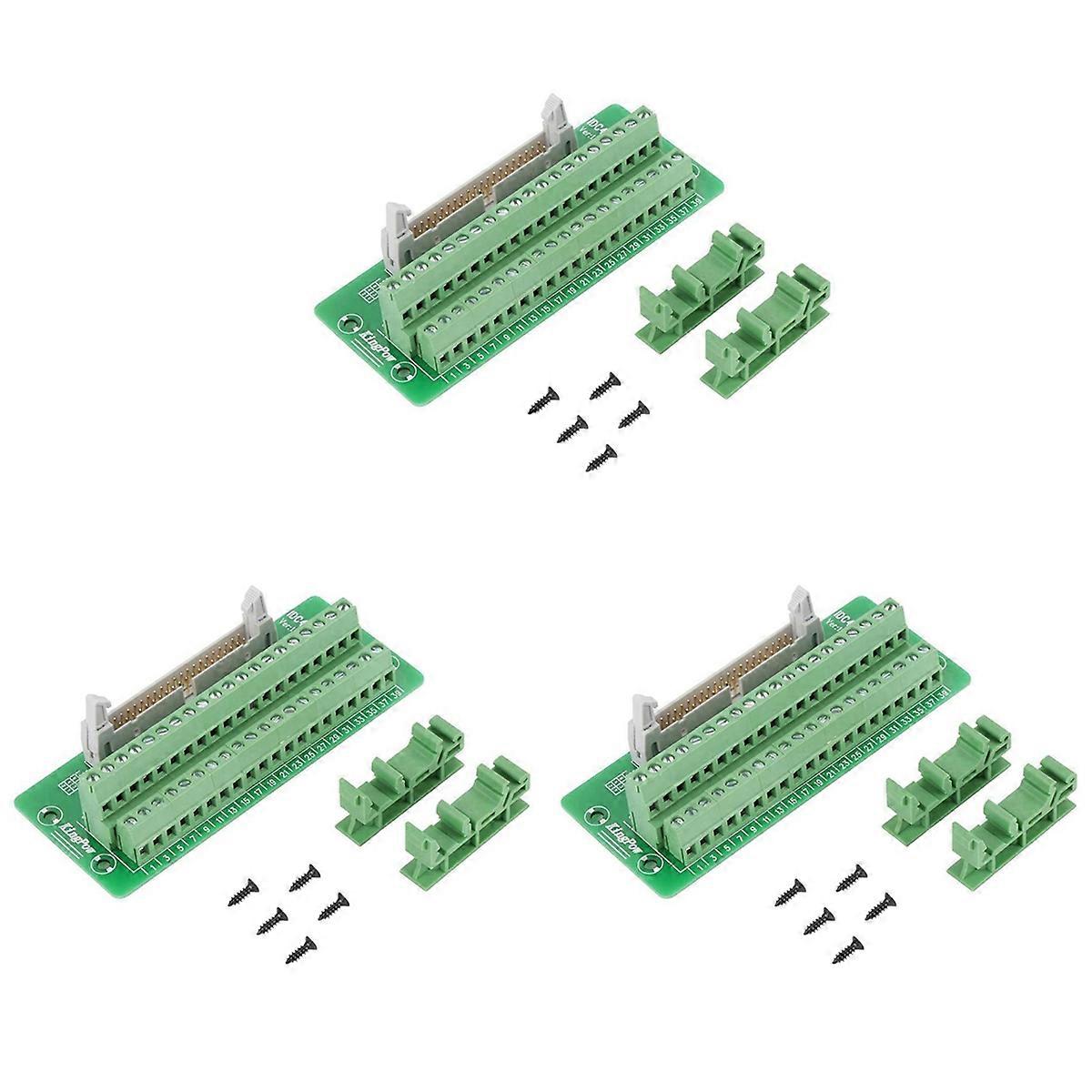 IDC40P 40Pin Connector Strip with Bracket, for PLC, DIN Rail Mount