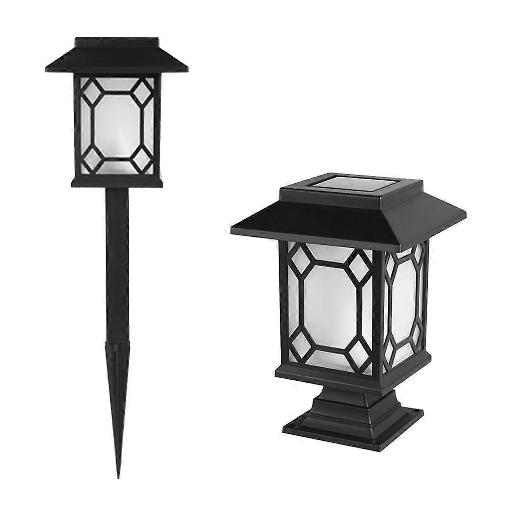Landscape Light 2Pcs Black Solar-Powered Garden Light with Elegant Design for Lighting Use