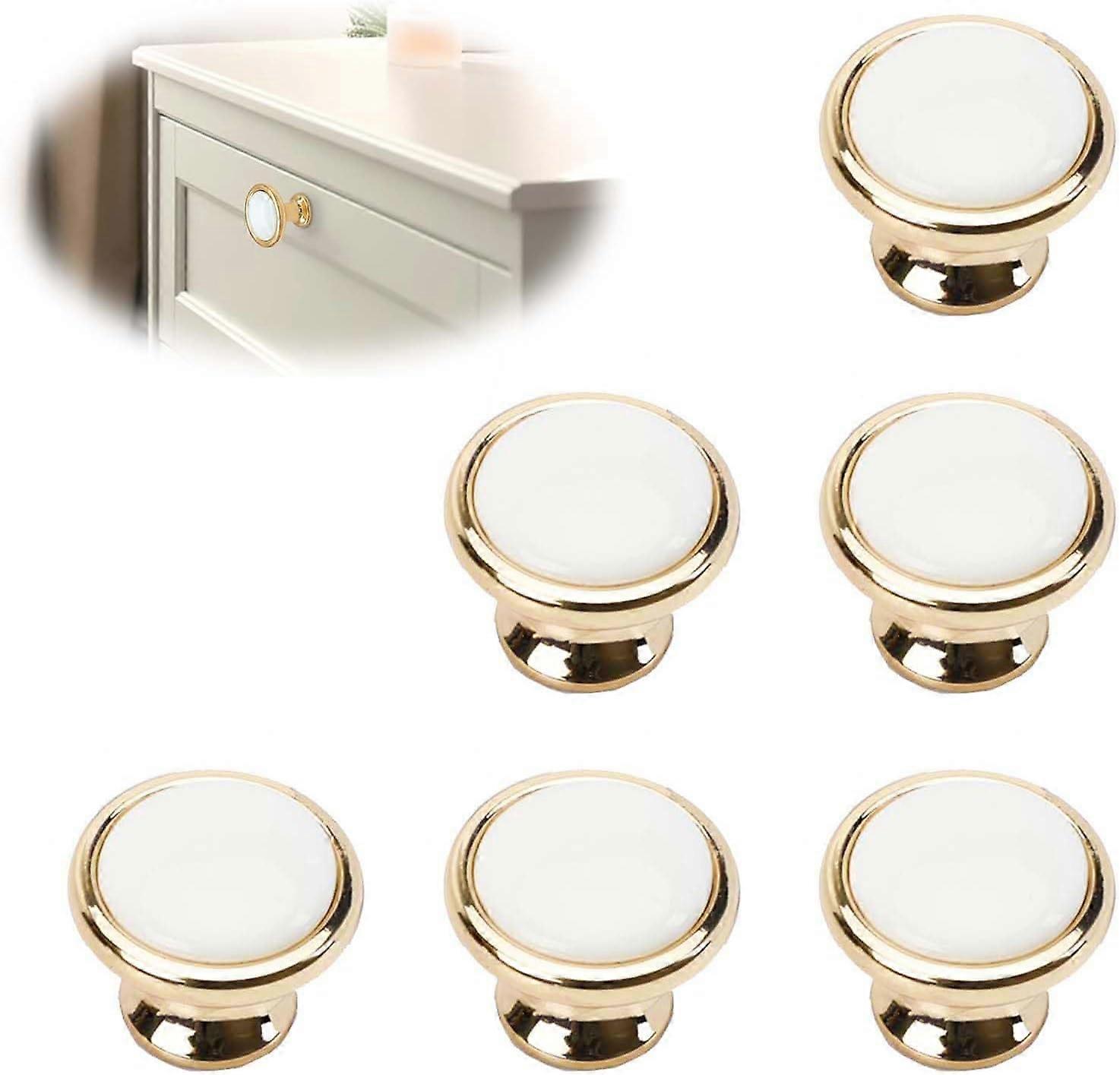 6pcs round door handles for drawer wardrobe